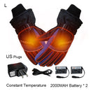 Men Women Motorcycle Electric Heated Gloves Temperature 5 Speed Adjustment USB Hand Warmer Safety For Skiing Hiking Camping