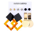 2020 Vintage Women Drop Earrings Set Bohemia Acrylic Tassel Pearl Alloy Long Pendant Earrings Geometric Jewelry Party Gift