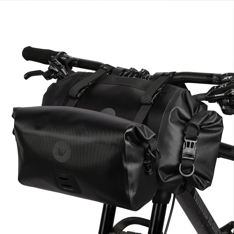 Bolsa de manillar Rhinowalk 2021, bolsa de bicicleta impermeable de gran capacidad, bolsa de ciclismo de tubo frontal de 2 piezas, marco de MTB, accesorios de bicicleta