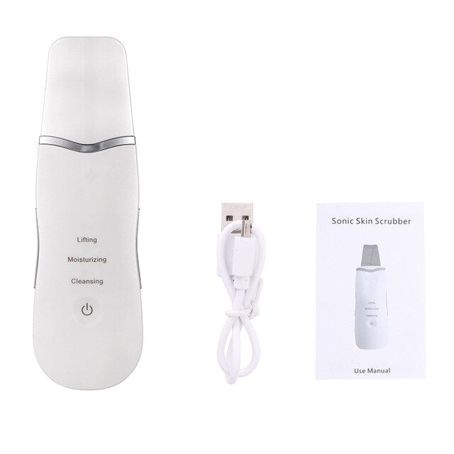 Cavitation Peeling Facial Cleaning Ultrasonic Skin Scrubber Deep Clean Ultrasonic Exfoliating Spa Scraper to Remove Blackheads