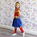 Wonder Girl Costume Children Dress up Superhero Cosplay Halloween Costume For Kids
