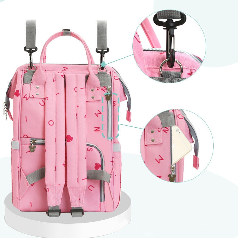Bolsa de pañales USB Dumbo Beige de Disney, mochila impermeable, bolsa de maternidad/pañales para mamá, bolsas de viaje para lactancia, Simba de lujo, novedad de 2020