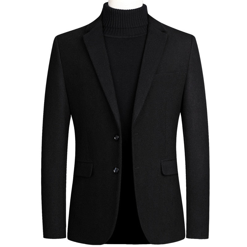 Chaqueta de traje Tudexo de boda Formal de lana para hombre, chaqueta informal de negocios ajustada, Blazers de lana clásicos, negro, gris, rojo, Veste Homme 4XL