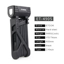 PAW Foldable Bike Lock 2 Keys Strong Security Anti-theft Bicycle Lock Heavy Duty Chain Cable Padlock Motorcycle Lock For Bicycle