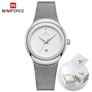 NAVIFORCE Luxury Brand Watches for Women Fashion Casual Ladies Quartz Wristwatch Rose Gold Stainless Steel Waterproof Clock Girl
