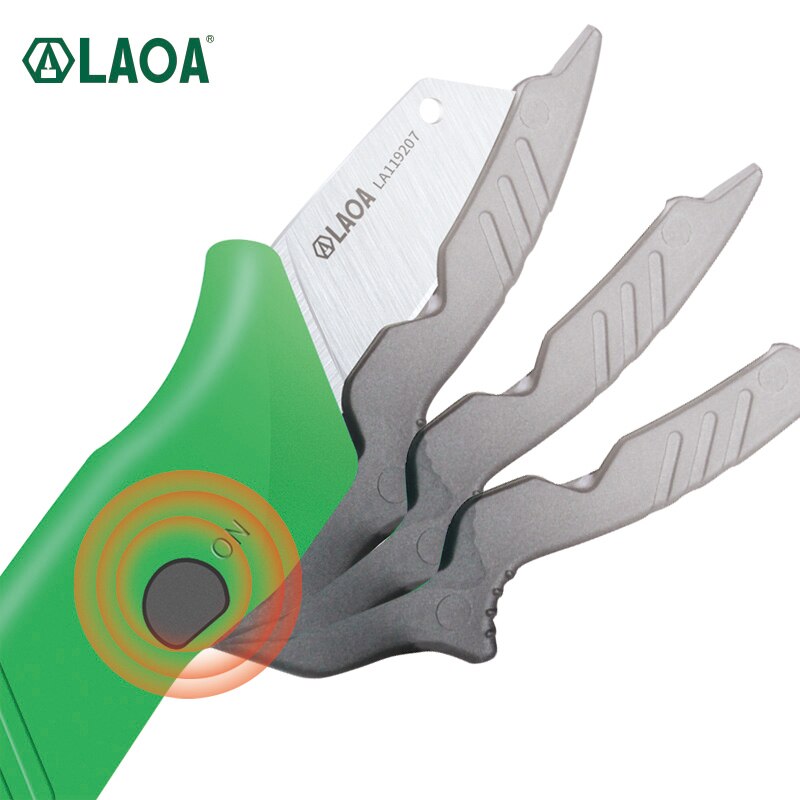 LAOA, cuchillo pelado de cables para electricista, cortador de alambre inoxidable, cuchillo de uso general, mango de goma, herramientas manuales