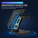 3 in 1 15W Fast Wireless Charger Dock Stand for iPhone 13 12 11 XS XR X 8 Apple Watch iWatch 7 6 Airpods Pro Qi Charging Station