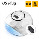 2020 86W lámpara LED UV secador de uñas para manicura con 39 Uds. LED lámpara de secado de uñas de secado rápido luz de curado para todos los esmaltes de Gel