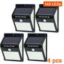 3sided 140LED PIR Motion Sensor Sunlight control Solar Energy Street lamp Yard Path Home Garden Solar Power Induction Wall Light