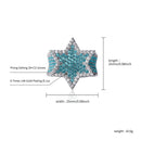 TOPGRILLZ nueva estrella hexagonal Color plata azul Iced Out Cubic Zircon anillos Micro pavimentado personalidad Hip Hop joyería para regalos