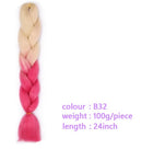 Black Star Hair Ombre Jumbo Extensiones de cabello trenzado Trenzas retorcidas de 24 pulgadas Fibra de cabello sintético para trenzado retorcido para mujeres