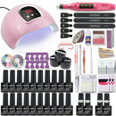 Manicure Set 120/114W/54W Nail Lamp 20000RPM Nail drill Machine Extensions Quick Building Gel Polish Set Soak Nail Art kit