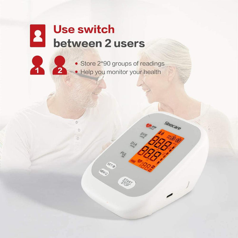 Sannuo Blood Pressure Monitor Upper Arm Blood Pressure Cuff Device Automatic Digital BP Machine Heart Rate Pulse Monitor Voice