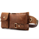 WESTAL Men Belt Bag Men's Waist Bags Genuine Leather Male Fanny Pack Leather Money Phone Pouch Bag Hip Men's Shoulder Bags 9080