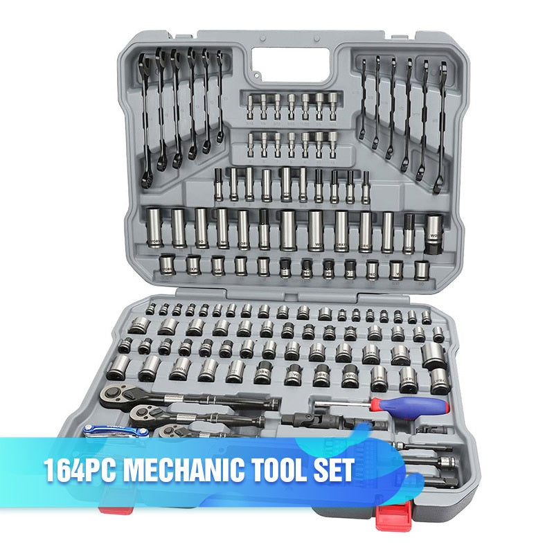 WORKPRO 14-164PC Tool Set Hand Tools for Car Repair Ratchet Spanner Wrench  Socket Set Professional Car Repair Tool Kits