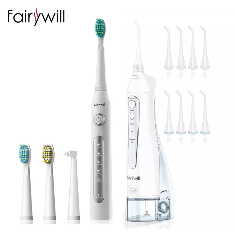 Fairywill 300ml Portable Oral Irrigator USB Rechargeable Dental Water Flosser Jet Irrigator Dental Teeth Cleaner 3 Modes