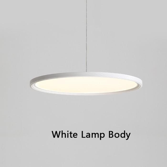 Lámpara colgante LED de oro blanco y negro para restaurante, Bar, cafetería, lámpara colgante sencilla y moderna para comedor, luz colgante ultrafina redonda