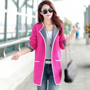 Cárdigan de punto de primavera y otoño para mujer, chaqueta coreana para mujer, suéter de manga larga de longitud media para mujer, Tops para mujer Q837