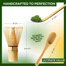 3PCS Japanese Tea Set Includes Matcha Bamboo Whisk Traditional Scoop &amp; Tea Spoon