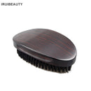 Men'S Oval Beard Brush Cleaning Care Tools Bristle Hair Wave Curling Brush Solid Wood Smooth Hair Comb Beard Comb
