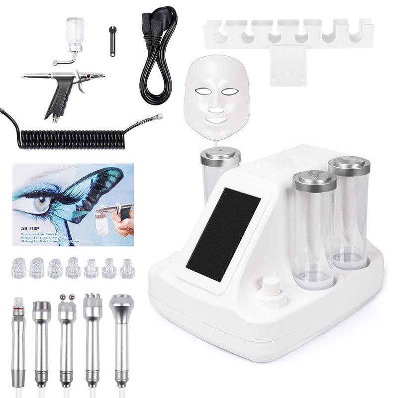 7-in-1-Hydra-Dermabrasion-Peeling Clean Skin Care BIO-Licht-RF-Vakuum-Gesichtshautreinigungs-Hydro-Wasser-Sauerstoff-Jet-Peeling-Maschine