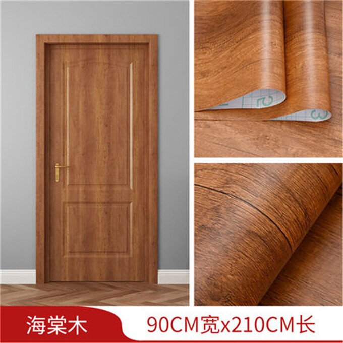 90x210cm White PVC Door Wallpaper Wood Grain sticker home decor Self-adhesive Waterproof Mural Furniture Door Decoration Decals