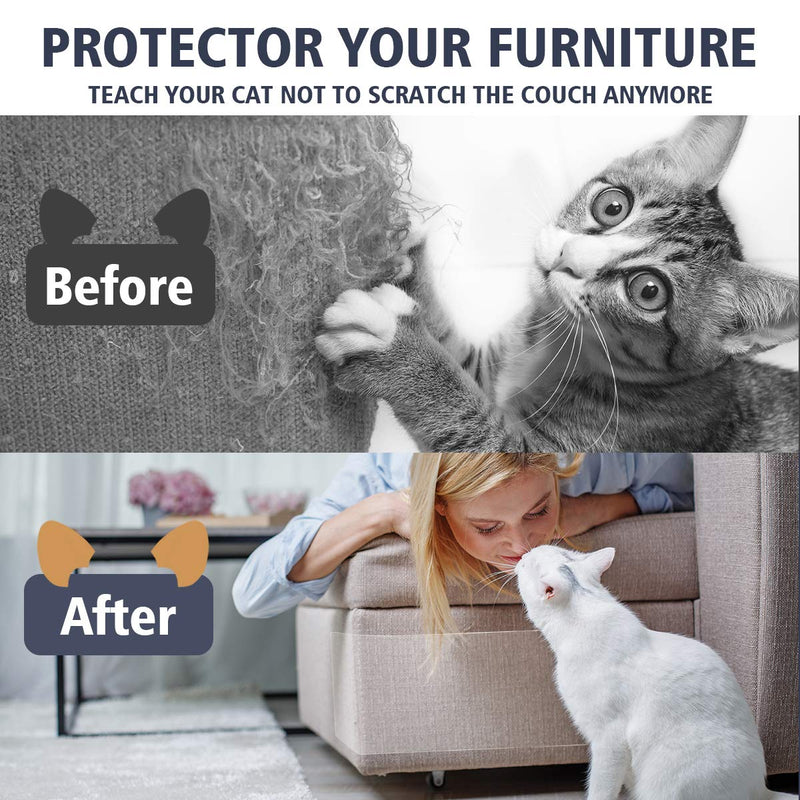 Möbelschutz für Katzen, Schaber, Kratzbaum, strapazierfähiges Aufkleber-Trainingsband, Anti-Haustier-Kratz-Pfotenpolster für Couch, Sofa