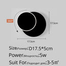 Wall Lamps for Bedroom living room square white black body AC90-260V Indoor Led Wall Lamp Rotatable Plated Metal 5W/16W Sconce