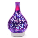 3D Firework Glass Vase Shape Air Humidifier with 7 Color Led Night Light Aroma Essential Oil Diffuser Mist Maker Ultrasonic