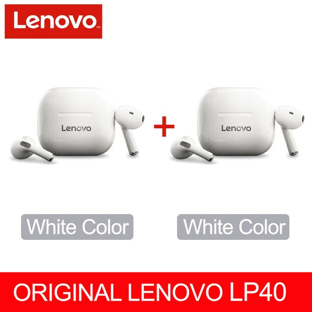 Original Lenovo LP40 drahtlose Kopfhörer TWS Bluetooth-Kopfhörer Touch Control Sport Headset Stereo-Ohrhörer für Telefon Android