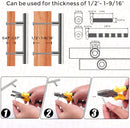 NAIERDI 20 piezas manija de muebles de barra en T de acero inoxidable manija de cocina de oro cepillado tirador de gabinete negro con tornillo de bambú cortable