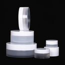 50 Uds tarro de plástico envases cosméticos vacíos botes transparentes con tapa tapa blanca caja de crema contenedor lata Frosty 3g 5g 10g 30g 50g 100g