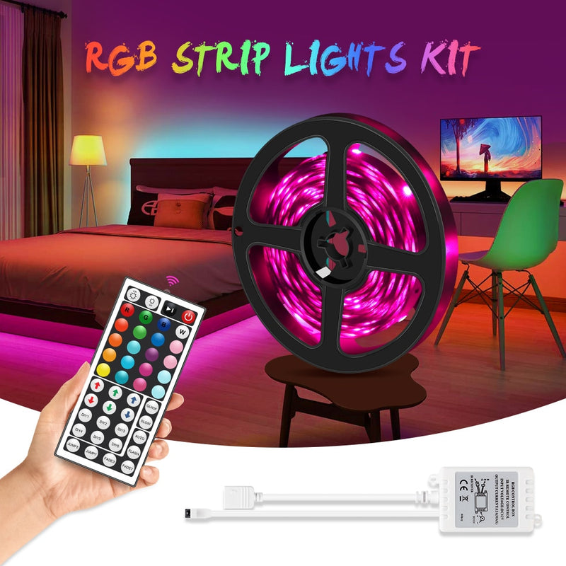 RGB LED Strip Light 5050 Flexible Ribbon LED Light Strip DC12V 5M 10M 20M Remote Full Kit For Living Room / Bed Room / Kitchen