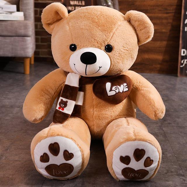 Huggable High Quality 4 Colors Teddy Bear With Scarf Stuffed Animals Bear Plush Toys Doll Pillow Kids Lovers Birthday Baby Gift