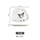 Cute Cartoon Cat Ceramic Tableware Household Soup Noodle Bowls Fruit Steak Food Plate Dishes Creative Porcelain Dinnerware