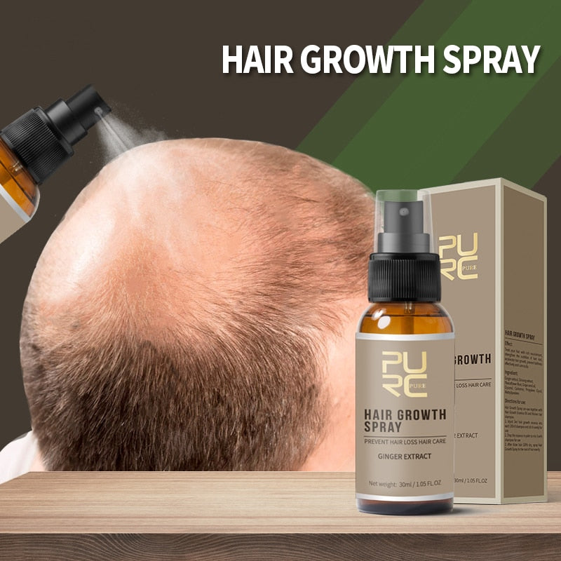 PURC Haarwachstumsspray Verhindern Sie Haarausfall Kopfhautbehandlungen Verdicken Sie das Haar Shampoo Set Schönheit Gesundheit Haarpflege