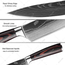 XITUO Kitchen Knife Japanese Knife Cooking Set 3&quot; 5&quot; 7&quot; 8&quot; inch+Laser Damascus Pattern Paring Fruit Vege Chef Knife Kitchen Tool