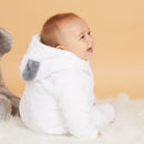 PatPat New Winter Warm Cotton Casual Newborn Cute Bear Design winter Hooded Jumpsuit Bag Foot Romper For Baby Boy Baby Girl