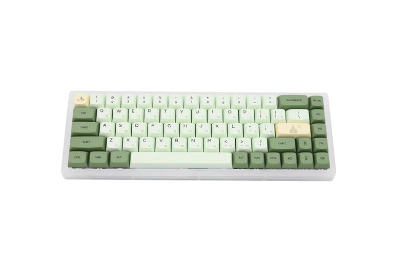 XDA V2 matcha green tea Dye Sub Keycap Set thick PBT for keyboard gh60 poker 87 tkl 104 ansi xd64 bm60 xd68 xd84 xd96 Japanese