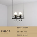 Creative Nordic Little Man Swing Pendant Light Modern Hanging Children&