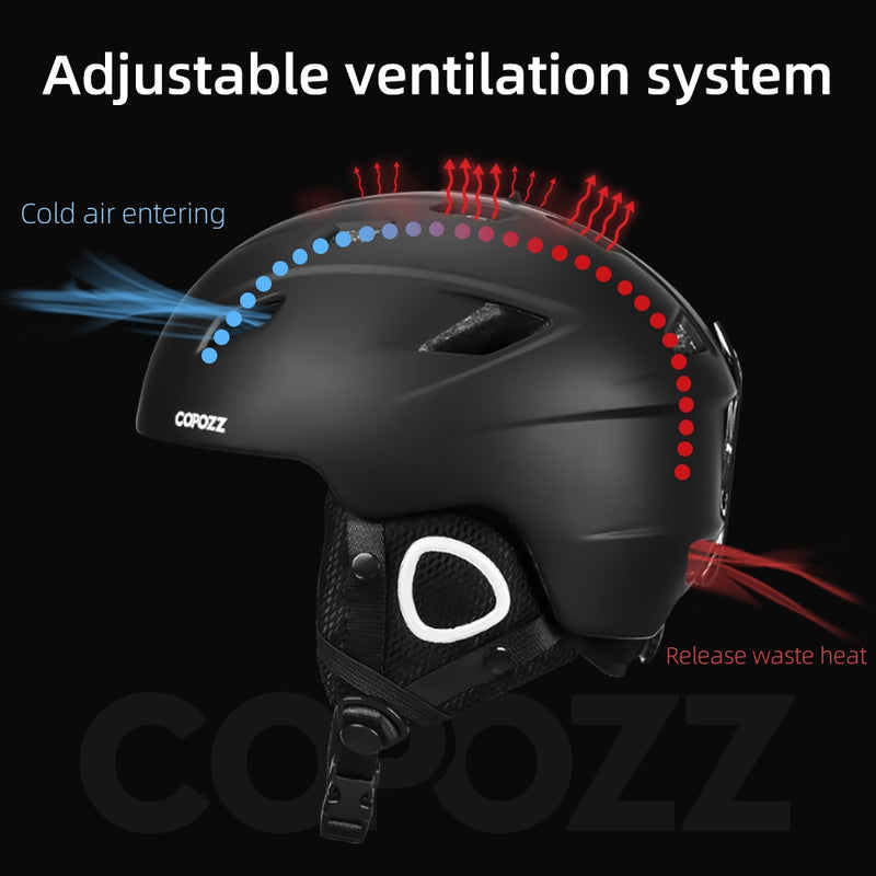 COPOZZ Light Ski Helmet with Safety Integrally-Molded Snowboard Helmet Motorcycle Skiing Snow Husband Men Women Child Kids