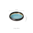 1Pcs KINGLANG Creative Kiln Ice Split Glaze Ceramic Plate Japanese Sushi Sashimi Plate Dish Salad Plate