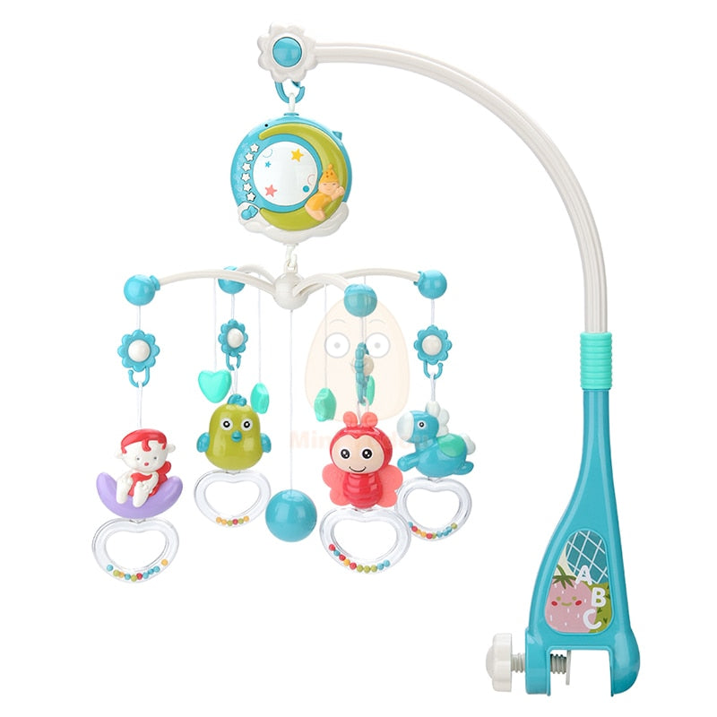 Baby Rattles Crib Mobiles Toy Holder Rotating Mobile Bed Bell Musical Box Projection 0-12 Months Newborn Infant Baby Boy Toys