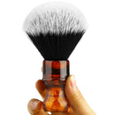 Amber Shaving Brush Silvertip Synthetic Badger Hair with Resin Handle Anbbas for Men Professional Wet Shaving (Knot 24mm) Amber