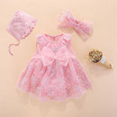 Baby Baptism Dress 2022 Bow Newborn Baby Girls Infant Dresses &amp; Clothes Snow White Baby Dress 1 Year Old Birthday Girl Dress