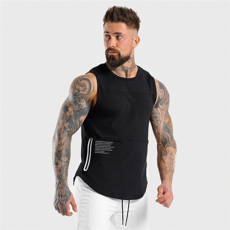 Männer Reißverschluss Ärmellose Weste Sommer Atmungsaktiv schnell trocknend Männliche Enge Turnhallen Kleidung Bodybuilding Unterhemd Fitness Tanktops