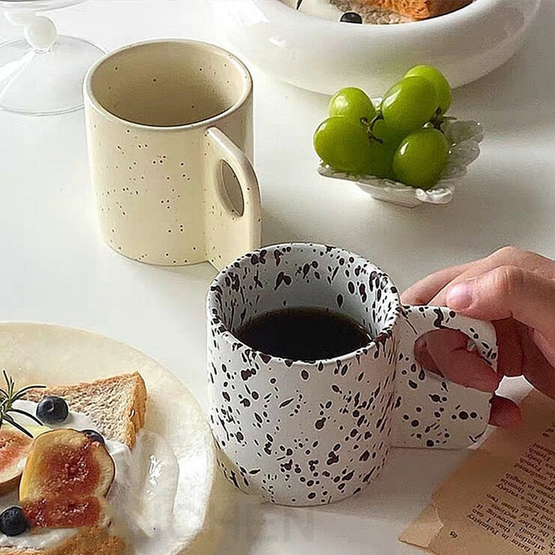 Tazas de cerámica, tazas de café, taza de café expreso divertida personalizada, taza con asa creativa para té, regalo Kawaii para amantes, diseño de estilo japonés