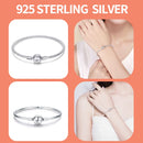 BISAER 925 plata esterlina Pulseira copo de nieve brazaletes 925 corazón serpiente cadena broche mujer plata pulsera para mujer joyería