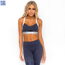 Damen Sportanzug Yoga Set Sportwear Damen Fitness Gym Kleidung Workout Leggings Gepolsterter Push-up Sport-BH 2-teiliges Set