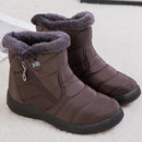 New Women Warm Shoes High Quality Zip Women Boots Solid Winter Ankle Boots For Women Ladies Shoes Waterproof Chaussure Femme